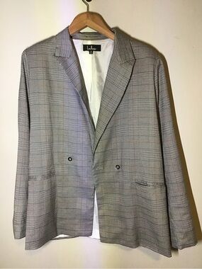 Lulu's Gray Glen Plaid Double-Breasted Sport Coat